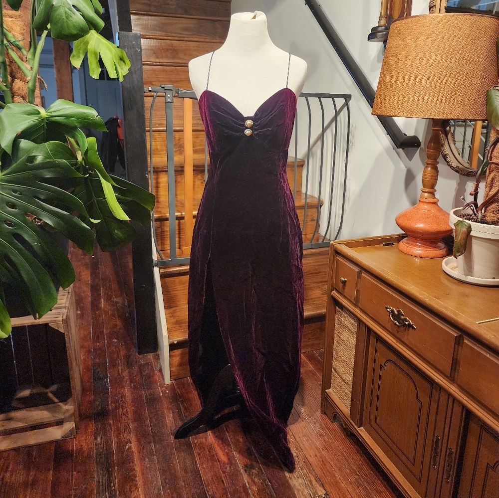 Vintage Scott Mcclintok Formal Velvet Dress